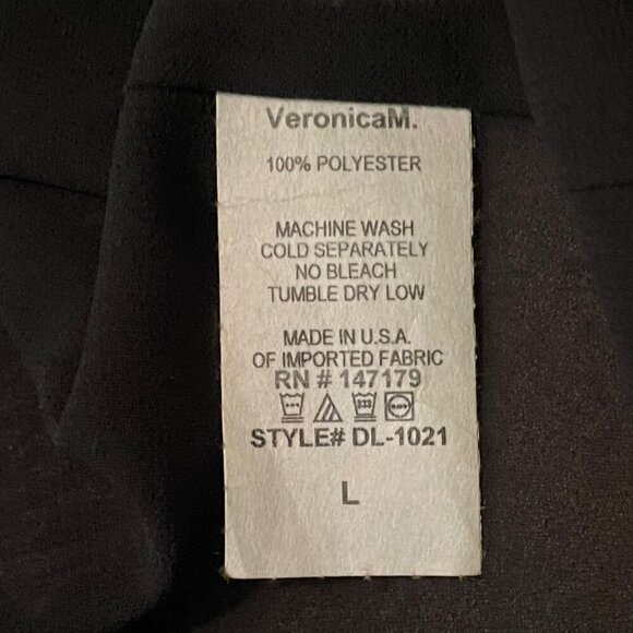 Veronica M Catia Peacock Chiffon Smocked Midi Dress in Feather Print Size L - Picture 6 of 8